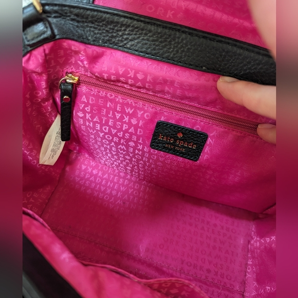 Kate Spade LAUREL WELLESLEY PLACE Black/Porcelain Satchel Bag - Picture 6 of 11